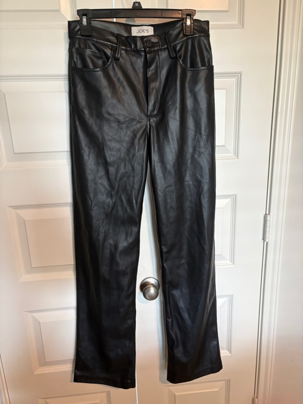 Joe's Blacl Vegan Leather Straight Leg Pants